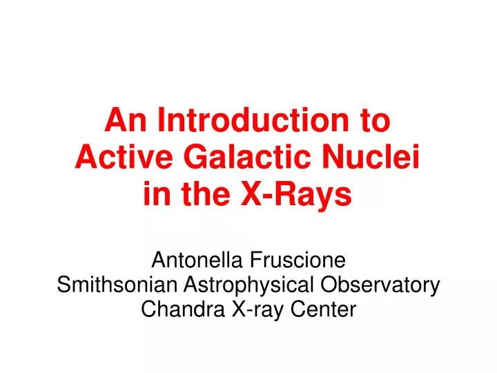 antonella fruscione smithsonian astrophysical observatory chandra x ray center