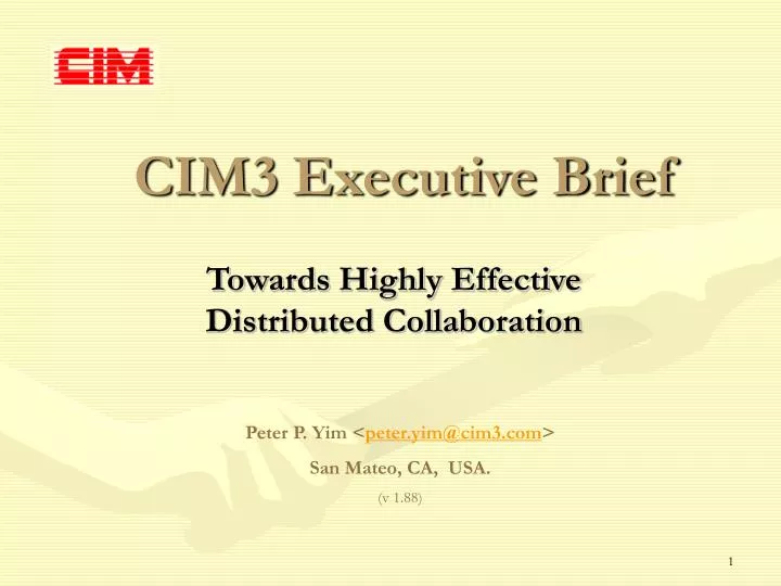 cim3 executive brief