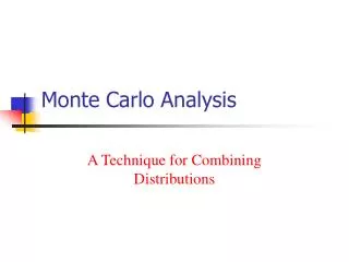 Monte Carlo Analysis