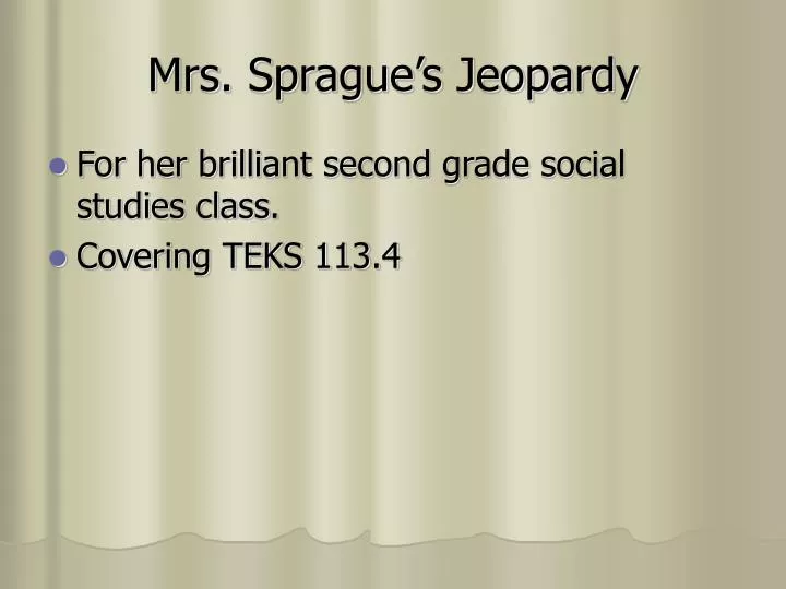 mrs sprague s jeopardy