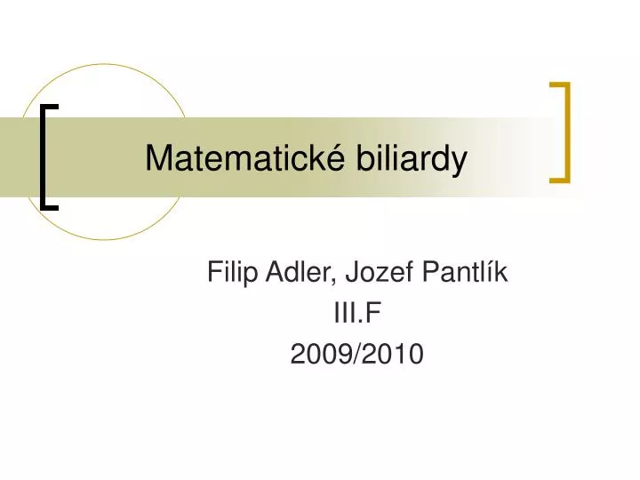 matematick biliardy