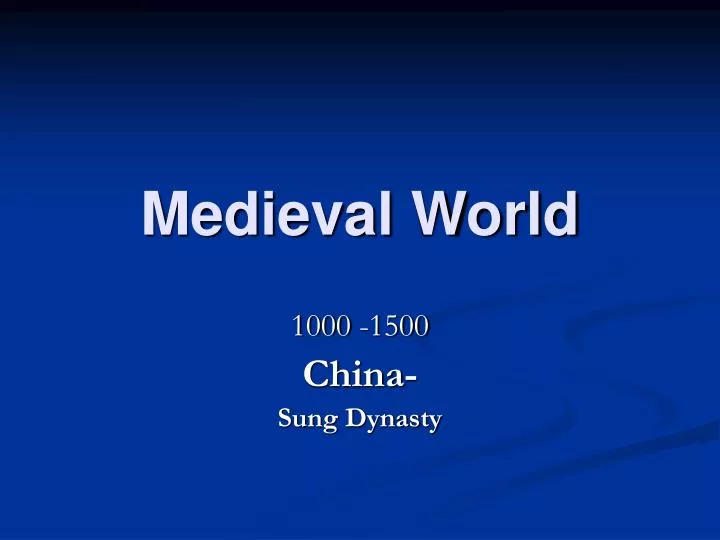 medieval world