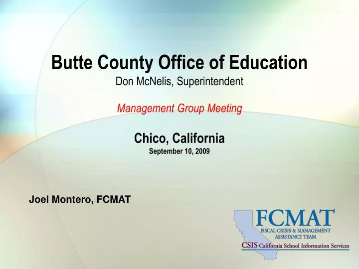 butte county office of education don mcnelis superintendent