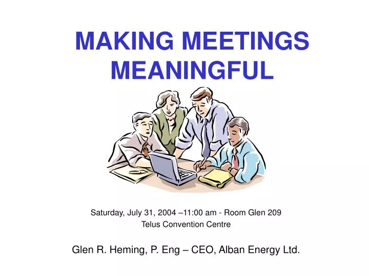making meetings meaningful