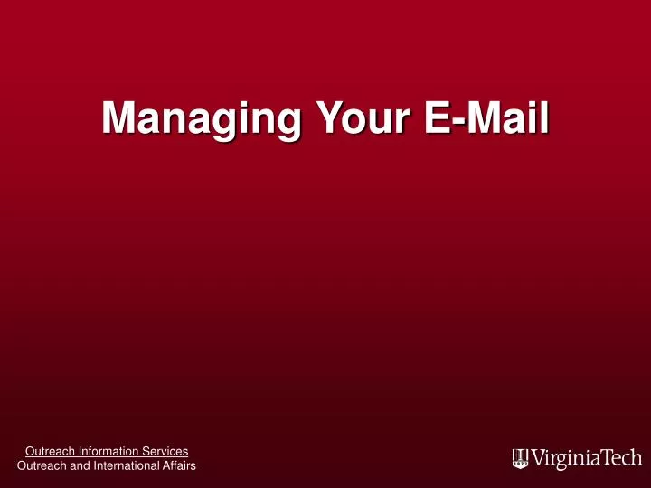 managing your e mail