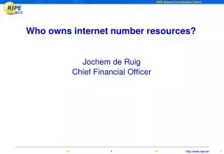 Who owns internet number resources?