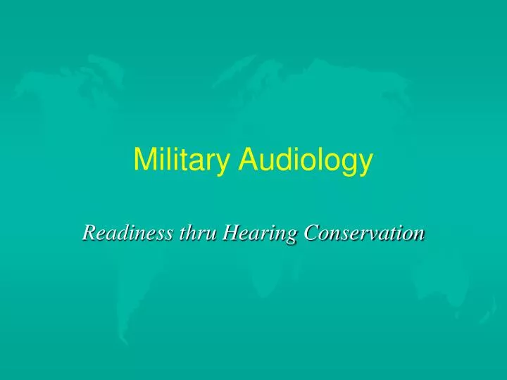 military audiology