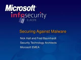 Securing Against Malware