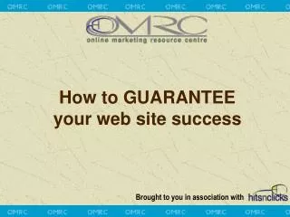 How to GUARANTEE your web site success