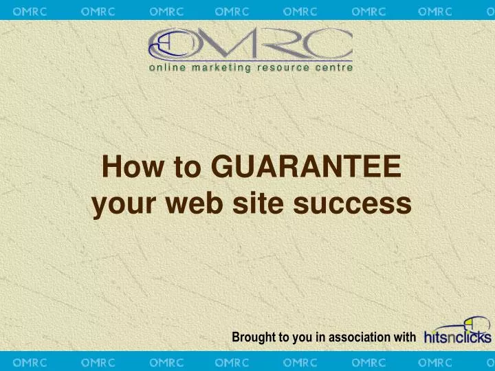 how to guarantee your web site success