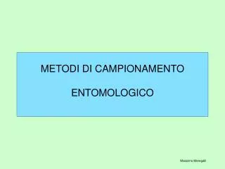 metodi di campionamento entomologico