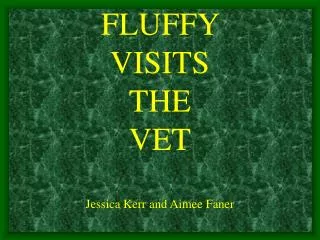 FLUFFY VISITS THE VET Jessica Kerr and Aimee Faner