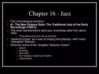 Chapter 16 - Jazz