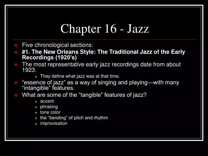 chapter 16 jazz