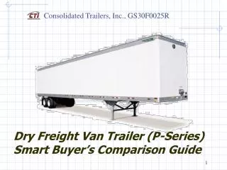 Dry Freight Van Trailer (P-Series) Smart Buyer’s Comparison Guide
