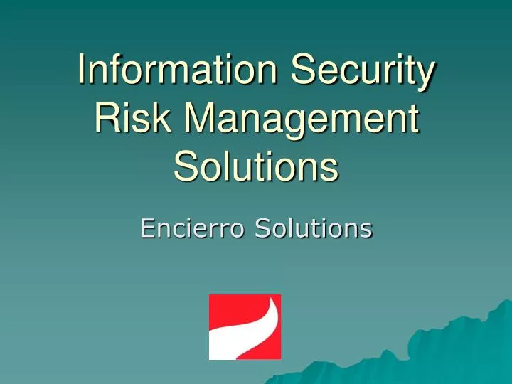 information security risk management solutions