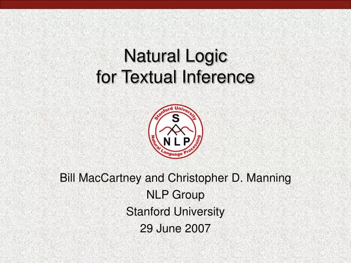 natural logic for textual inference