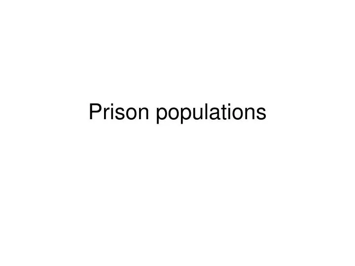 prison populations