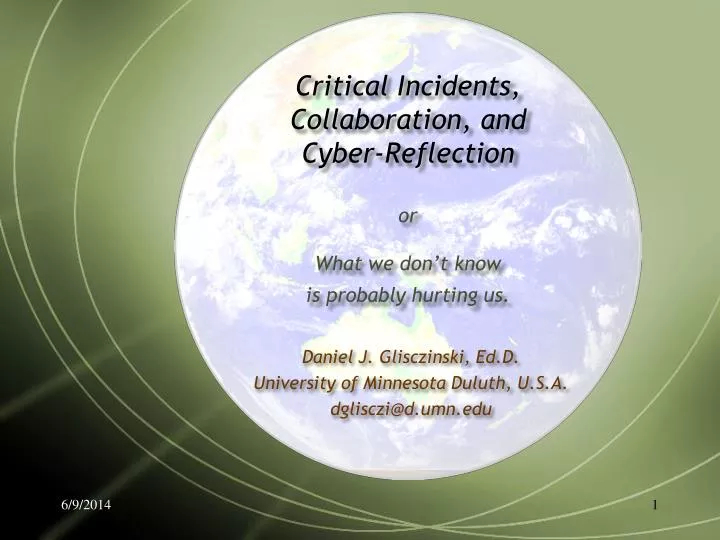 critical incidents collaboration and cyber reflection or what we don t know is probably hurting us