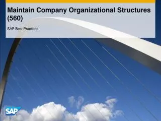 Maintain Company Organizational Structures (560)