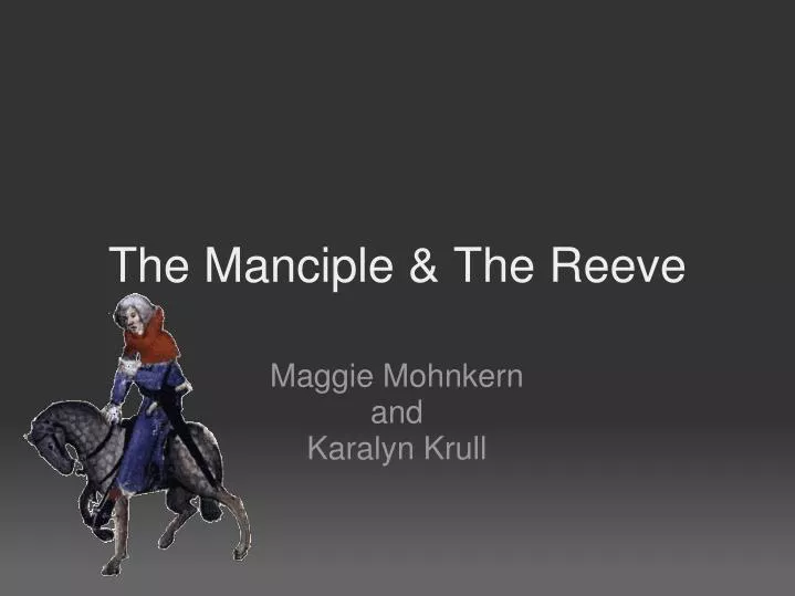 the manciple the reeve