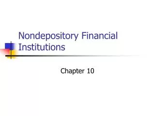 Nondepository Financial Institutions