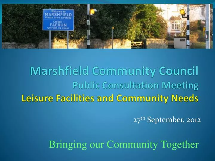 marshfield community council public consultation meeting leisure facilities and community needs
