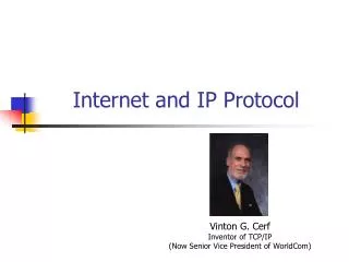 Internet and IP Protocol