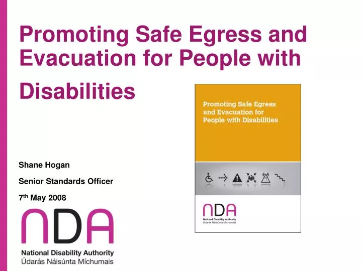 promoting safe egress and evacuation for people with disabilities