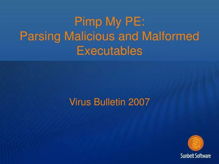 pimp my pe parsing malicious and malformed executables