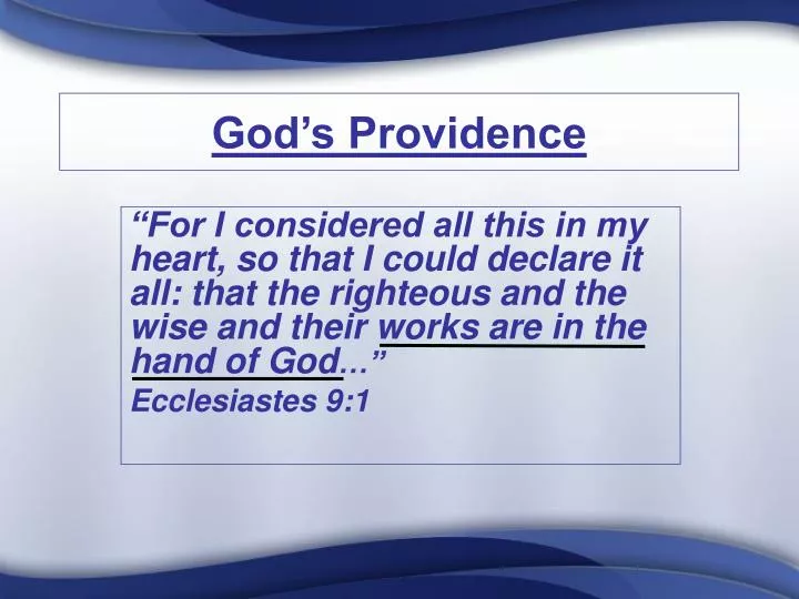 god s providence