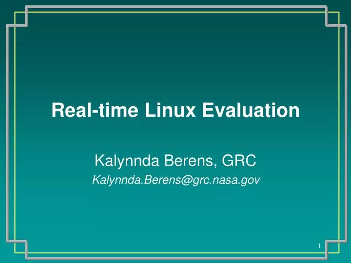 real time linux evaluation