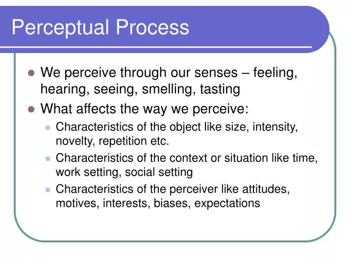 perceptual process