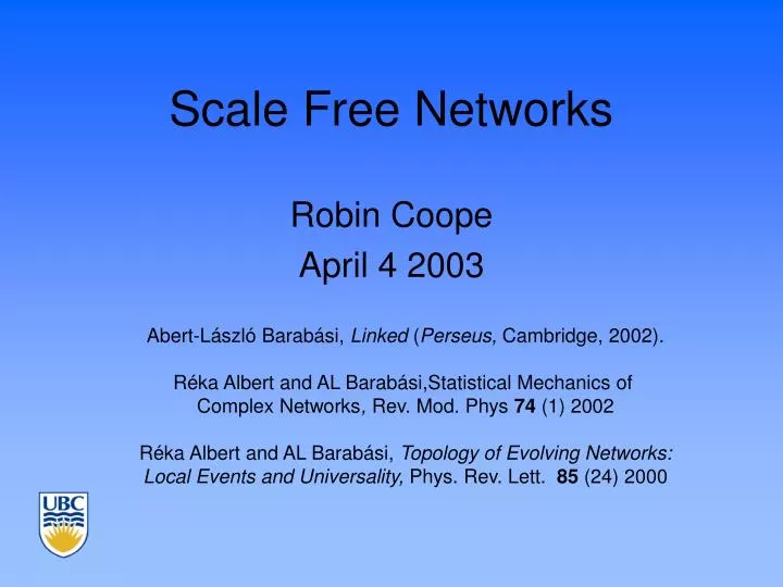 scale free networks