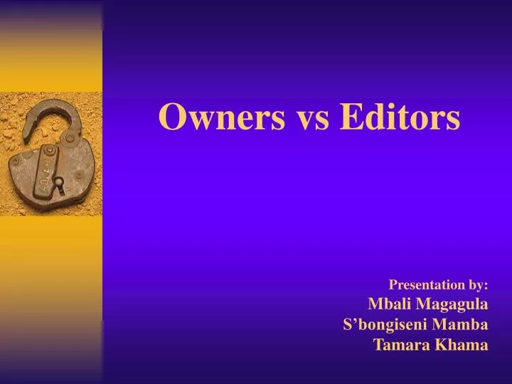 owners vs editors
