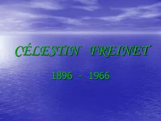 c lestin freinet