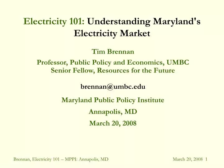 electricity 101 understanding maryland s electricity market