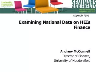 Examining National Data on HEIs Finance