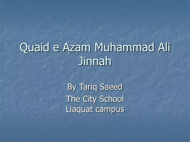 quaid e azam muhammad ali jinnah