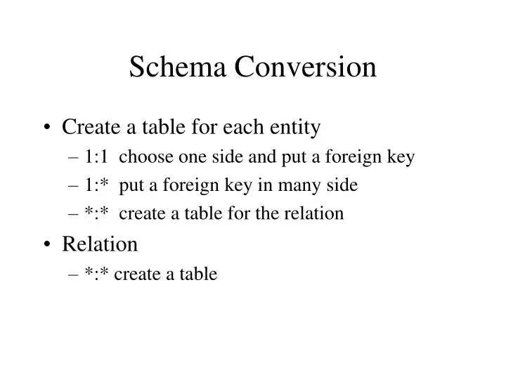 schema conversion