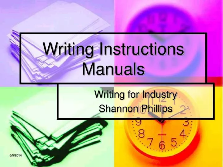 writing instructions manuals