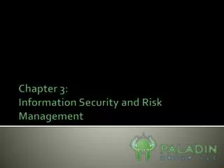 Chapter 3: Information Security and Risk Management