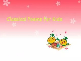 Classical Poems for Kids