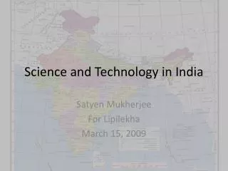 Science and Technology in India