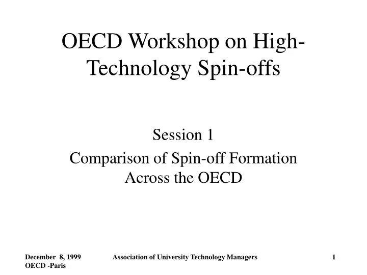 oecd workshop on high technology spin offs