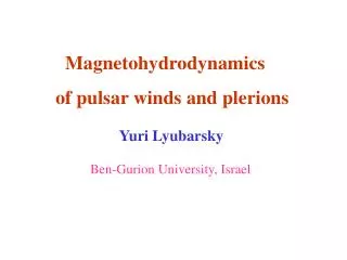Magnetohydrodynamics of pulsar winds and plerions