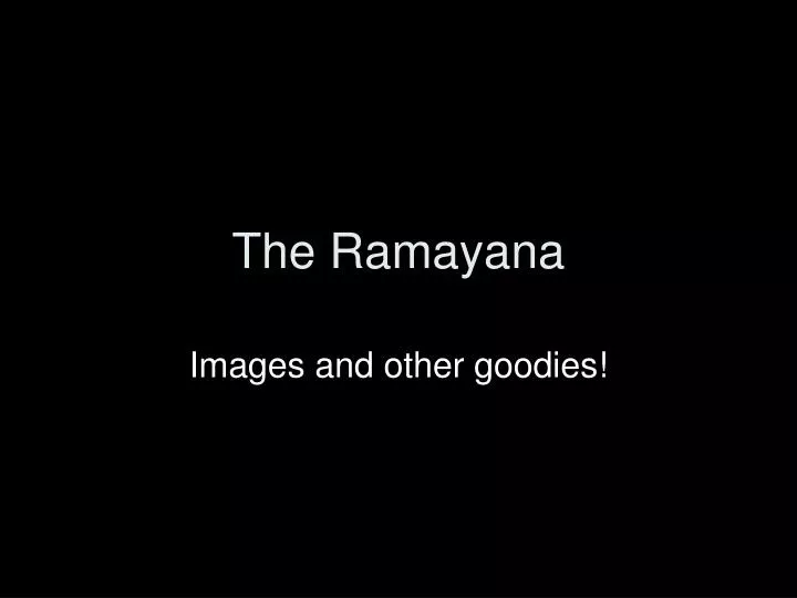 the ramayana