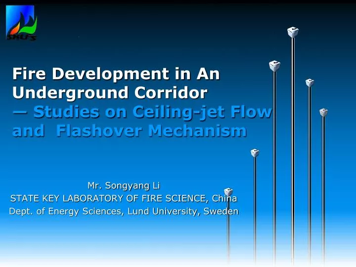 fire development in an underground corridor studies on ceiling jet flow and flashover mechanism