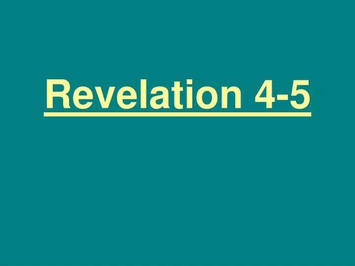 revelation 4 5