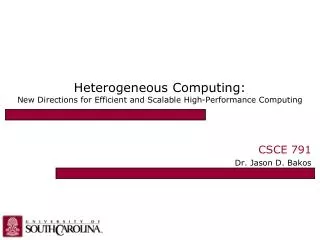 Heterogeneous Computing: New Directions for Efficient and Scalable High-Performance Computing